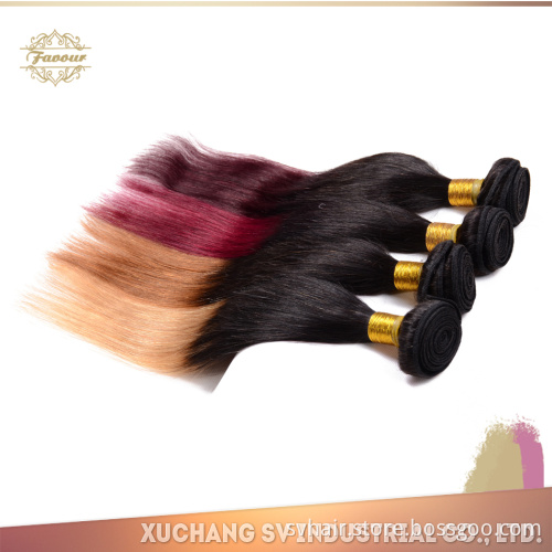 2015 Fashion Ombre Brazilian Virgin Hair Straight 6A Brazilian Ombre Hair Weaves SV Hair Products Brazilian Straight Hair